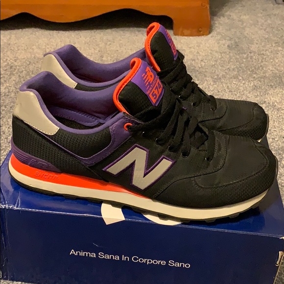 new balance 574 purple orange